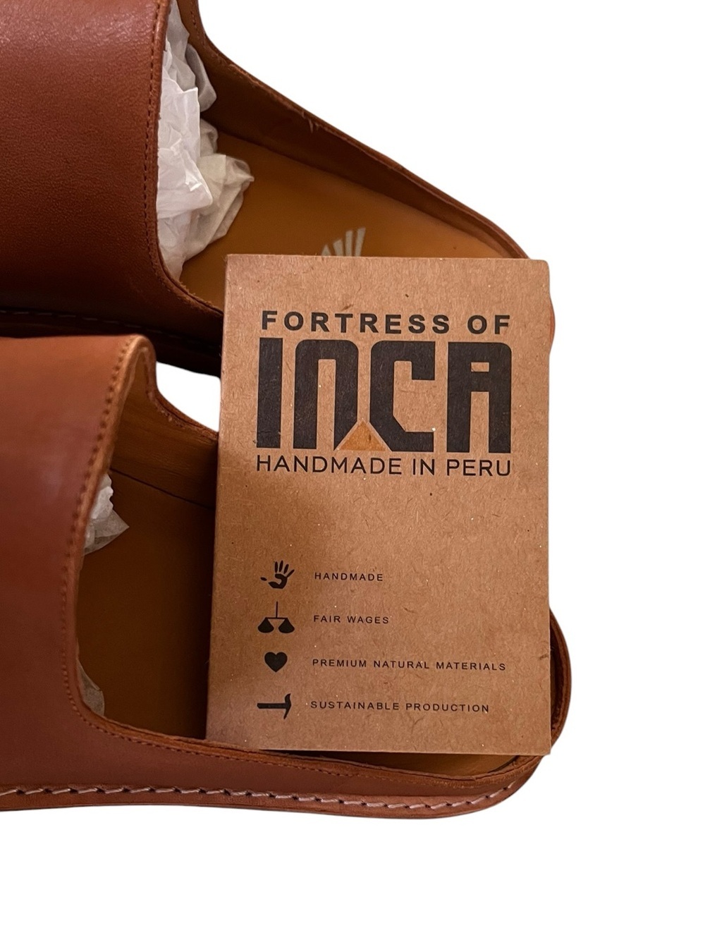 Fortress of Inca Handmade Leather Mule Clogs Anthropologie Brown EU 41 US 10 NWT - Picture 4 of 9